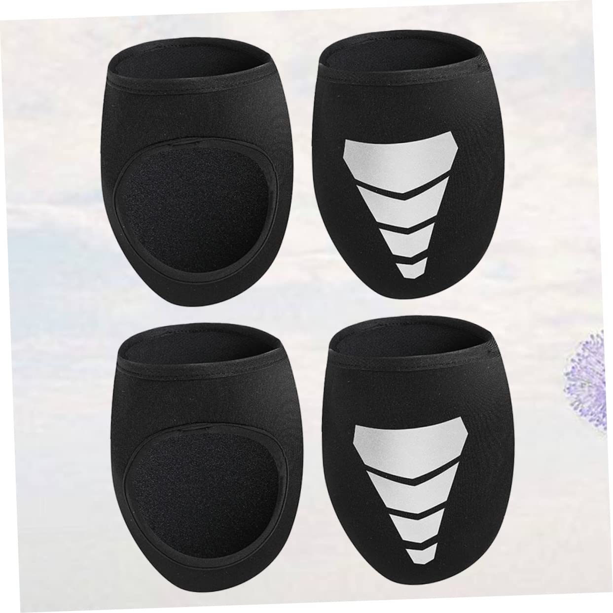 INOOMP 3 Set Di Copriscarpe Per Ciclismo - Copriscarpe in Neoprene Per Equitazione Allaperto Copriscarpe Antivento Con Striscia Riflettente 2 Paia * 3