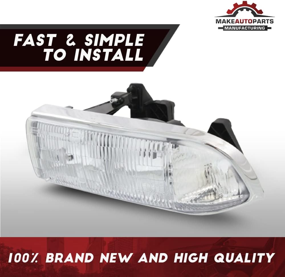 Driver Left Side Composite Headlight Assembly For Chevrolet Blazer / S10 1998 1999 2000 2001 2002 2003 2004 - GM2502172