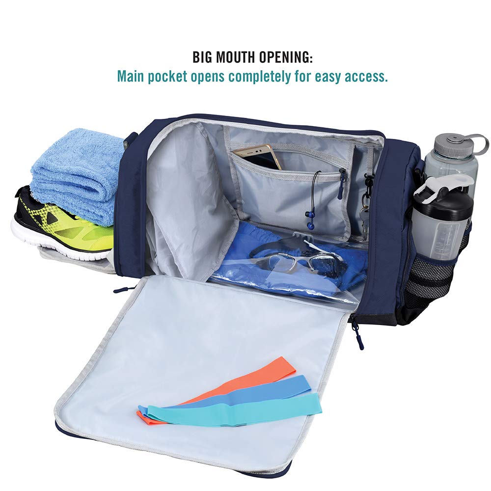 Ultimate Gym Bag 2.0: la Bolsa de Lona Duradera diseñada por crowdsource con 10 Compartimentos óptimos Incluyendo Bolsa Resistente al Agua
