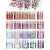 ANDERK Face Glitter Chunky Glitters – 20 Dozen Pailletten Iriserende Vlokken Kleurrijke Gemengde Paillette Make-up…