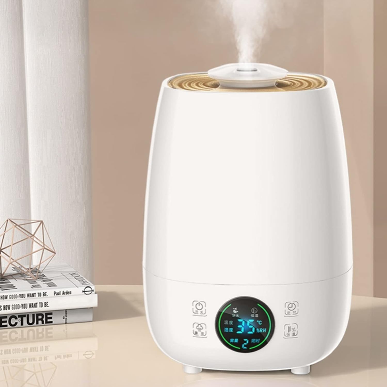 per Uso Domestico Umidificatori Umidificatore a Nebbia Fredda ad ultrasuoni: Dura Ore, Funzionamento Notturno silenziosissimo, Serbatoio Facile da riempire