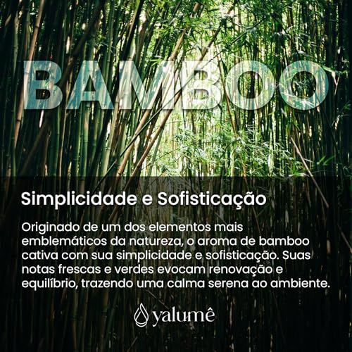 Vela Aromática Bamboo 25 Horas (90g) - Yalumê - Vela perfumada100% Vegetal com cera de coco e fragrâ