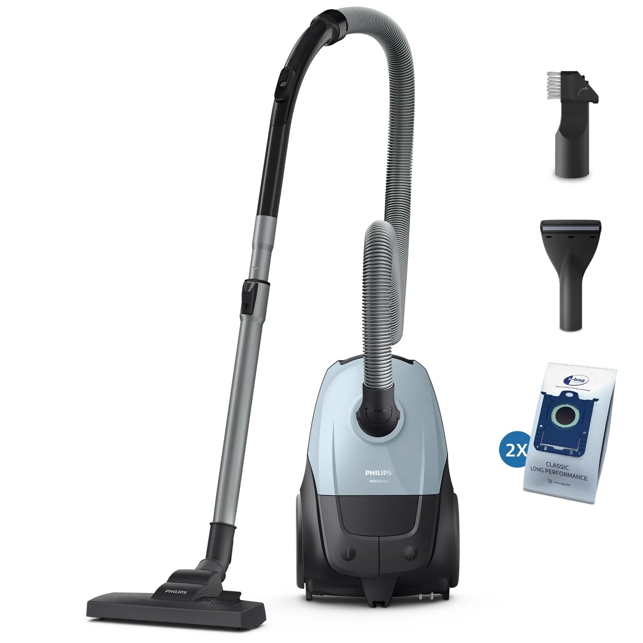 PHILIPS XD1142/10 2000 Bagged Vacuum Cleaner, 750 W, filtr HEPA, niebieski/czarny
