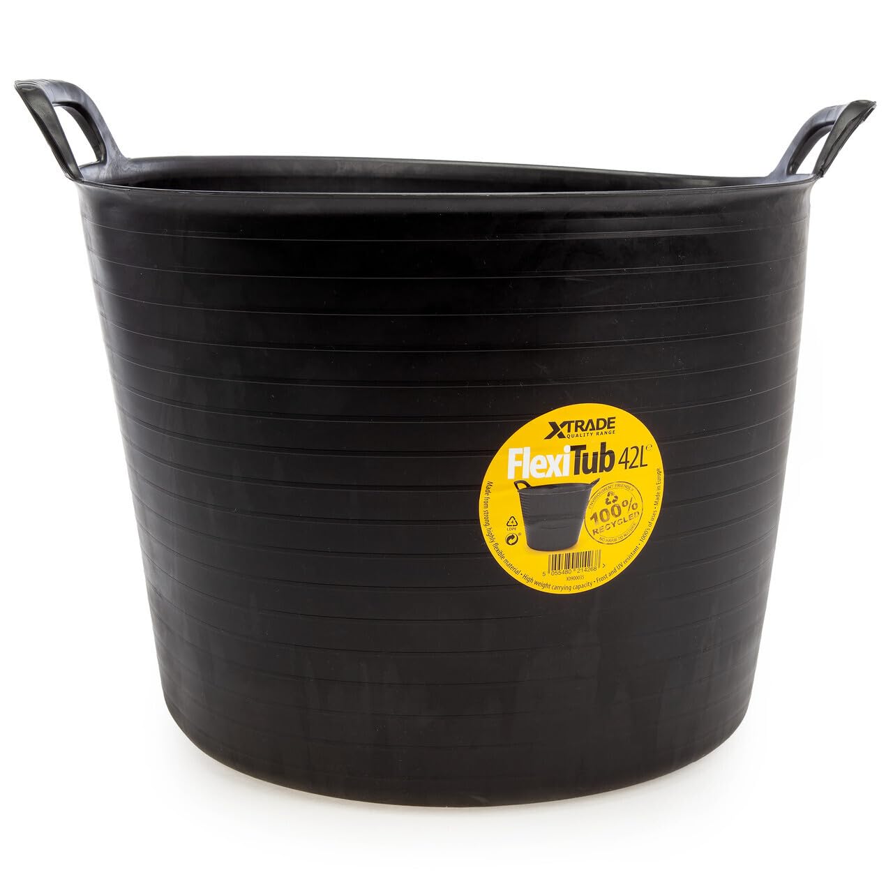 Xtrade X0900035 Black Garden Builders Flexi-Tub 42L Recycled Plastic - 5 Pack