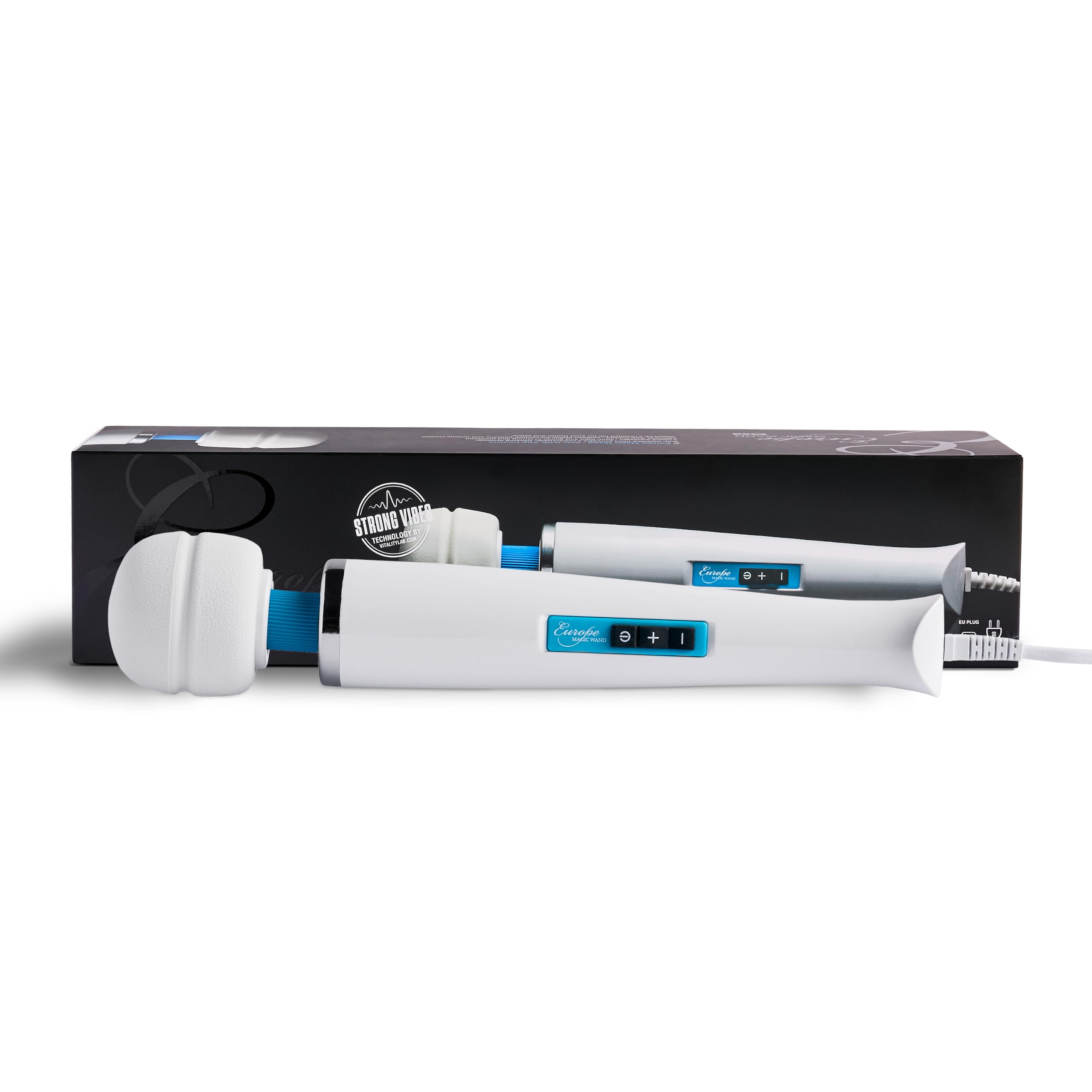 Europe Magic Wand APP vibratore wand con controllo app, cavo 2,5 m | Vibratore wand a rete collaudato dal 2012: 15 W, testa in metallo, controllo via app e cavo da 2,5 m
