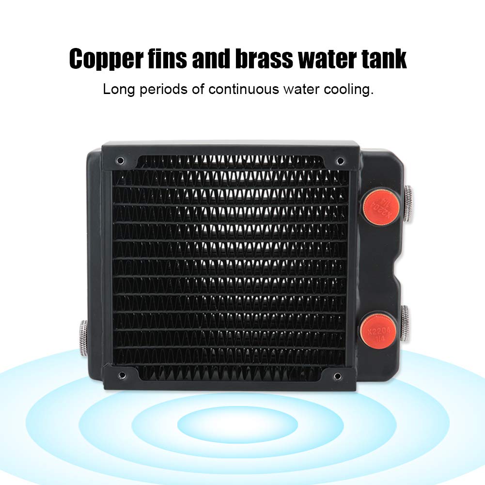 45 mm 2 strati 12 in rame radiatore di raffreddamento ad acqua 120 mm G1/4 filettatura ottone serbatoio scambiatore di calore per PC CPU dispositivo di bellezza
