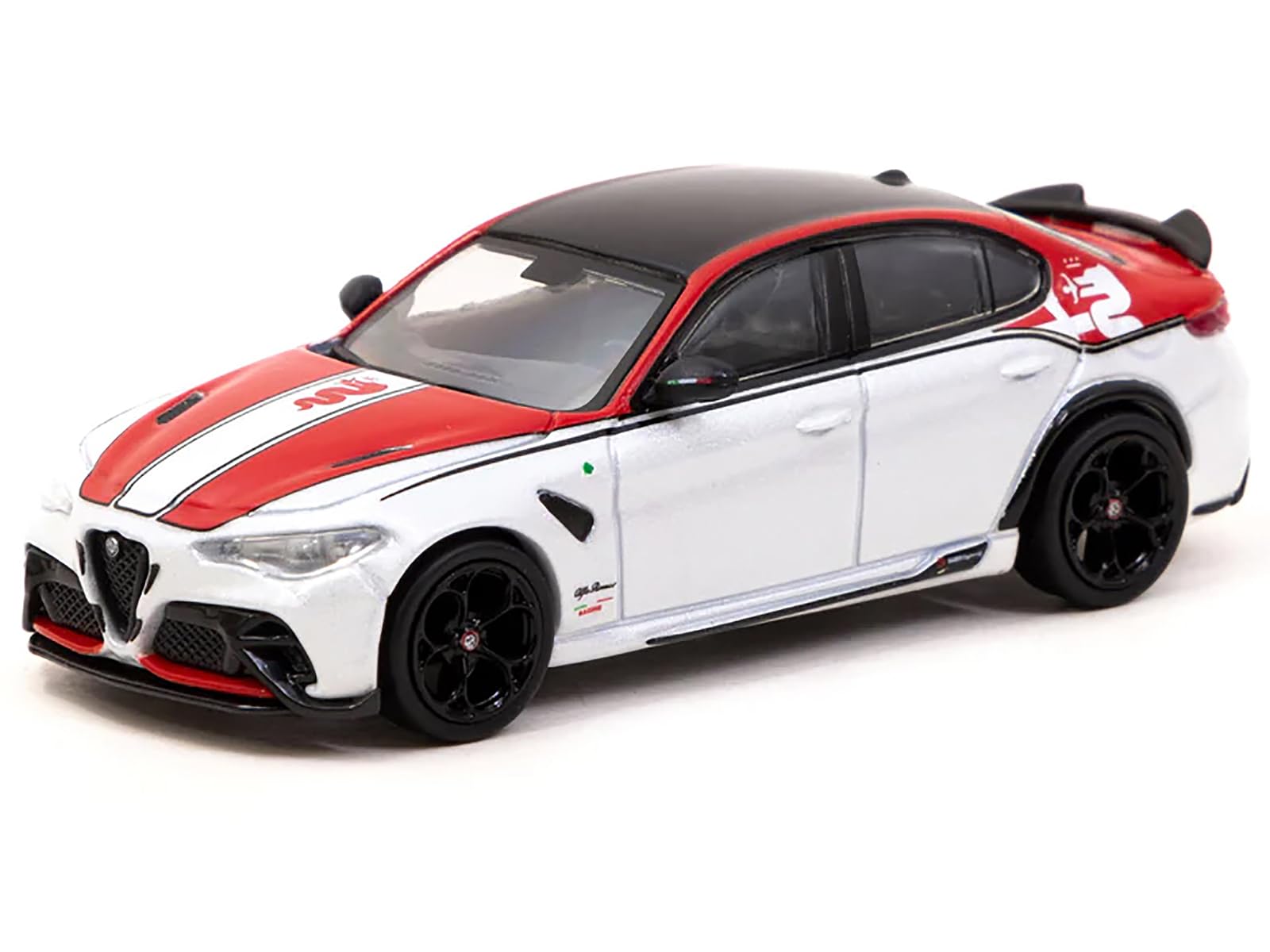 Amazon.com: Tarmac Works Giulia GTA White and Red with Black Top
