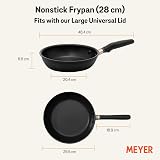 Meyer Accent Series Non Stick Frying Pan 28cm - Large Induction Frying Pan with Ergonomic Silicone Handles, Oven & Dishwasher Safe Durable Cookware, Matte Black - 3