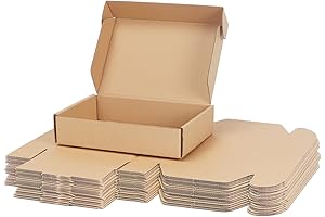 PHAREGE Small Brown Gift Boxes for Wrapping Mailing Present