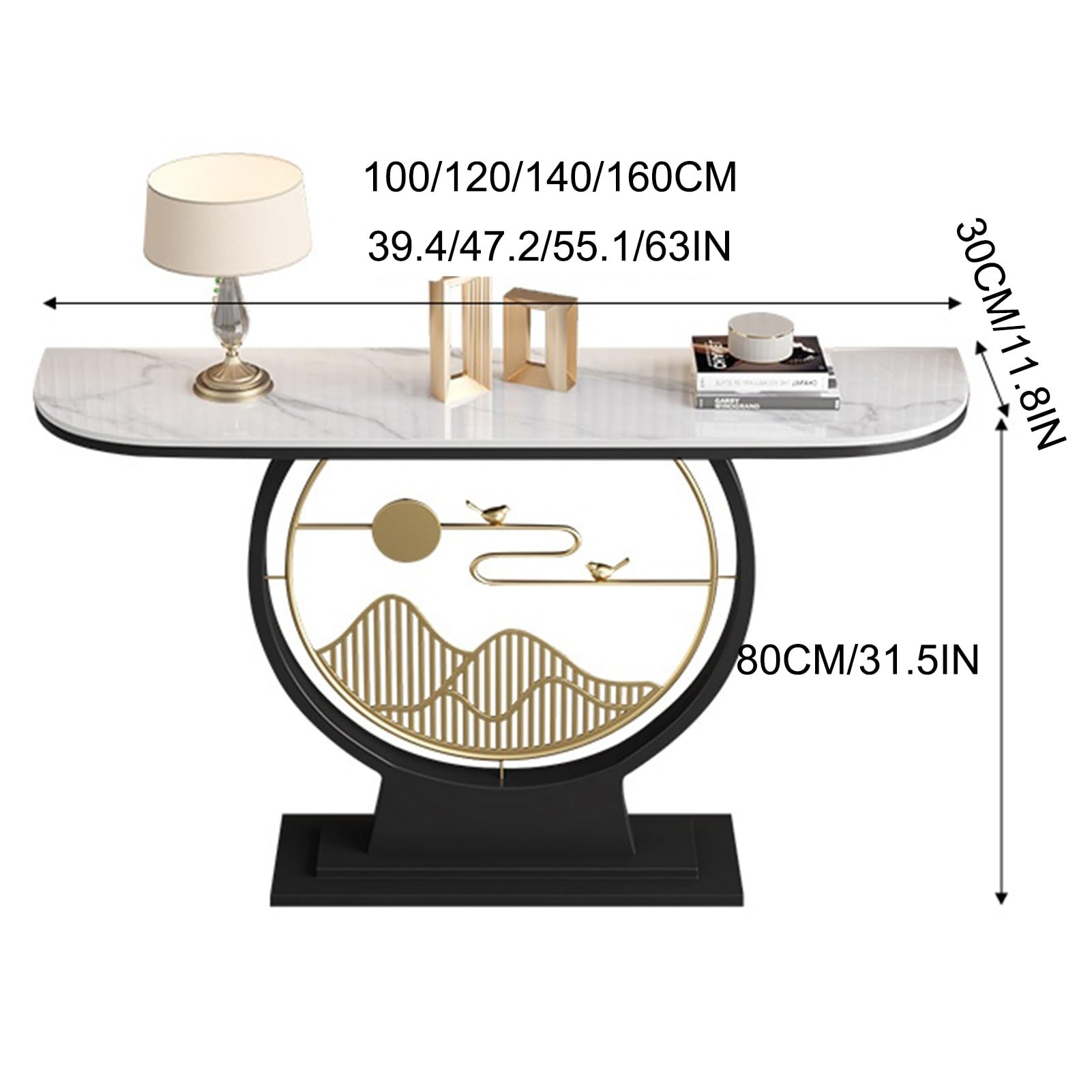 Mesa consola para recibidor, mesas auxiliares estrechas con estructura metálica, mesa auxiliar estilo rústico para colocar detrás del sofá, mesa de recibidor con espacio de almacenamiento, para sala