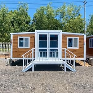 20ft 40ft Prefabricated Foldable Tiny Home to Live in Luxury Villa Expandable Container House 2 Bedroom Portable Mobile House with Full Equipped Bathroom & Kitchen Modular Prefab Tiny Home