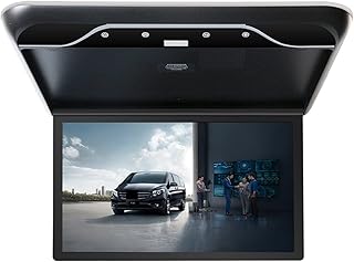 OLLIRG Portable DVD player 19 Inch Car Monitor HD LCD Screen Car Video Playe 1080P Automobile Ceiling Roof Mount Display Portable Multimedia TV Link for Car (Color : 19 inch MP5 Black, Size : 1)
