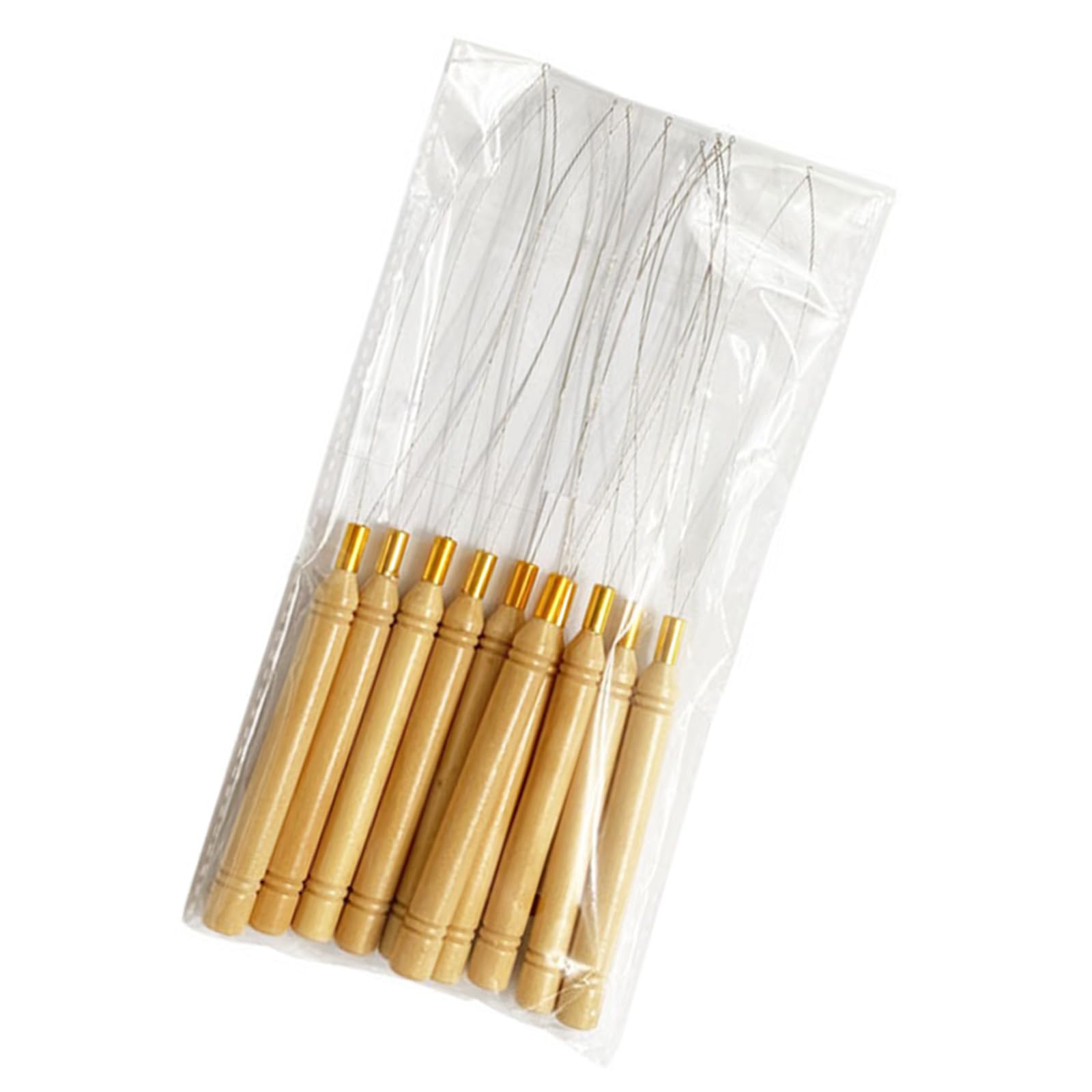 10 Pcs Pulling Needle Looped Needle for Hair Extensions Threader Bead Device Tool Hair Extension Tool Crochet Hook