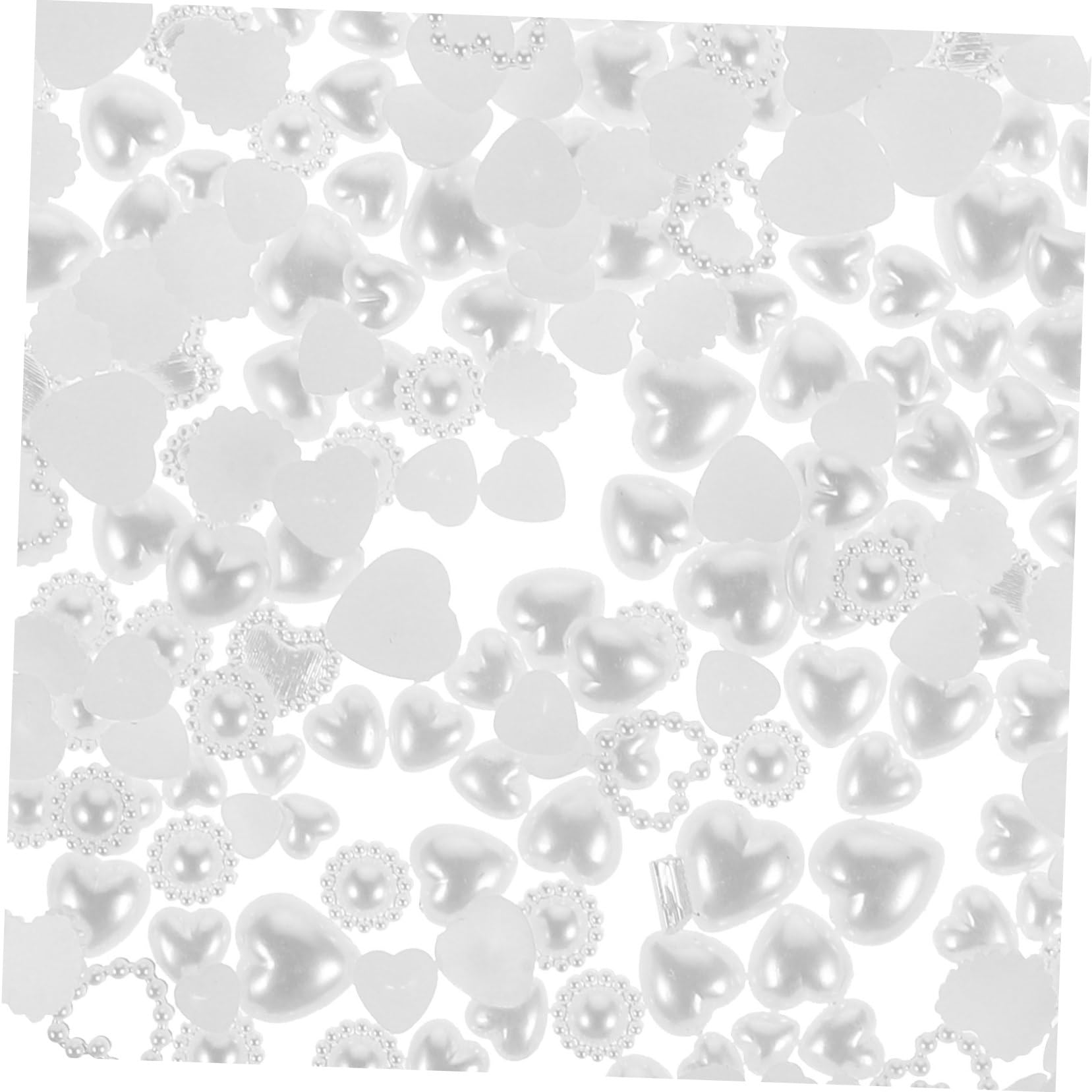 VALICLUD 5 Pezzi accessori per unghie di perle decorazioni mini fascino arte Unghia graziosi ciondoli per unghie abbellimenti per unghie decorazione per unghie plastica bianca