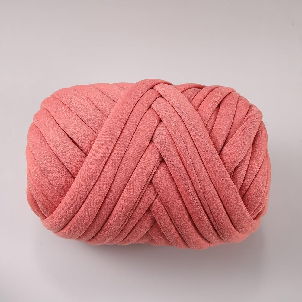 Hilo grueso de lana de 1000 g, para tejer con los brazos, para tejer a mano, para principiantes, cestas, nidos para mascotas, color rojo