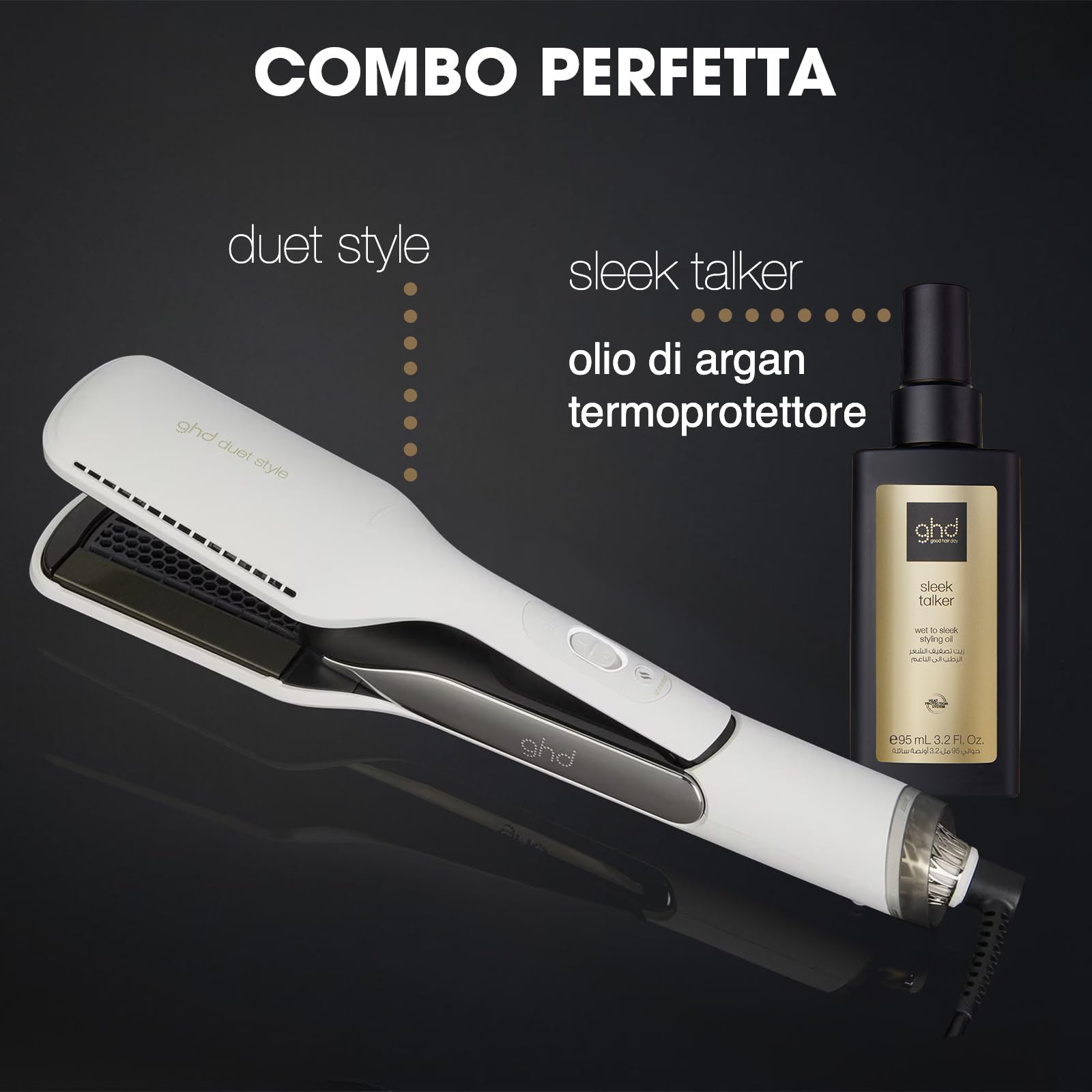 ghd Duet Style 2-in-1 Styler ad Aria Calda – Da Bagnato a Styling Senza Danni da Calore, Capelli Senza Crespo e Più Lucenti – Per Tutti i Tipi di Capelli