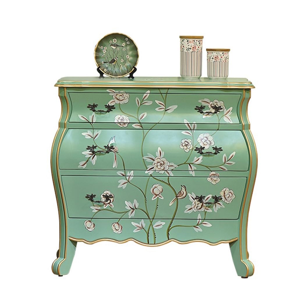 eexbz Side Board Nordic Painted Solid Wood Bedroom Retro Living Room Storage Cabinet Entrance Sofa Decoration Porch Cabinet Dining Side Cabinet Sideboard Storage Cabinet