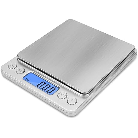 NEXT-SHINE Gram Scale for Coffee Brewing Made of Stainless Steel