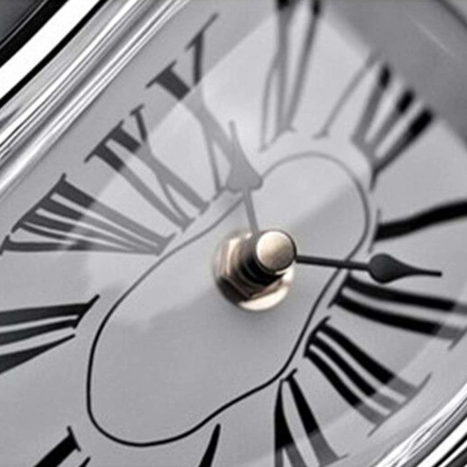 Horloge Murale Dali Montres Molles - Style Fondu, Couleur Argent, Neuve