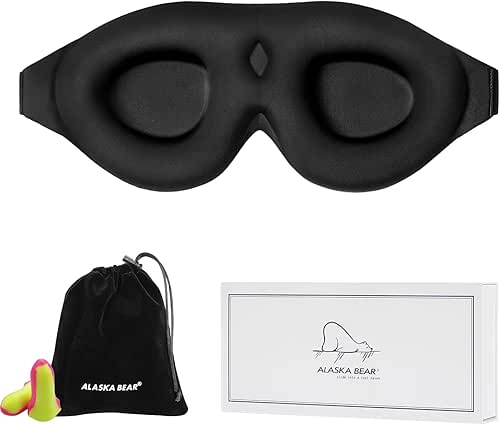 ALASKA BEAR Sleep Mask with Molded Eye Cups for Women