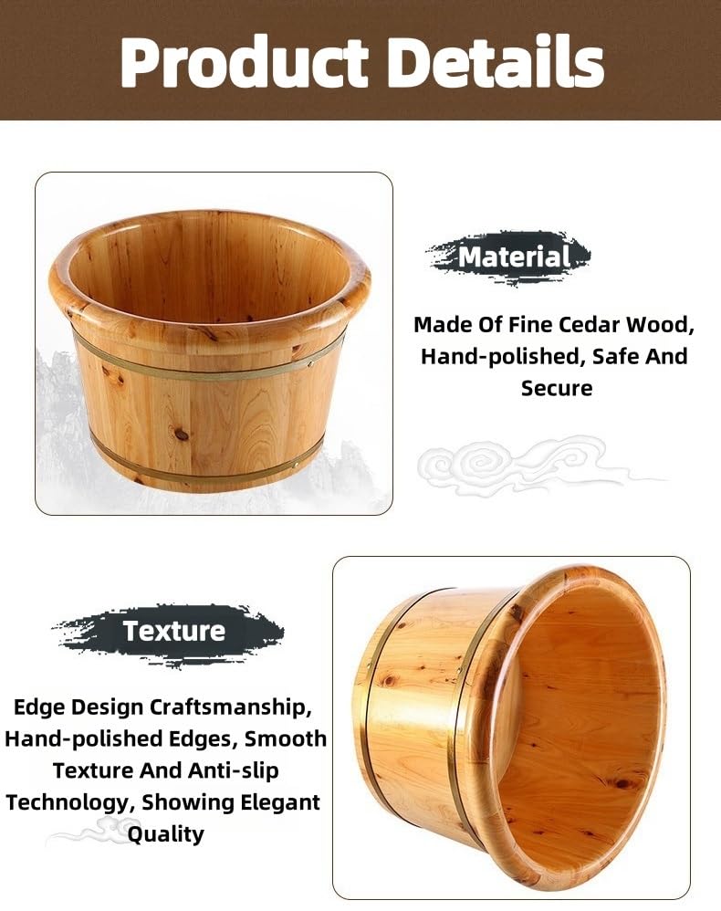 Cubo de madera para masaje y spa de pies miniatura 4