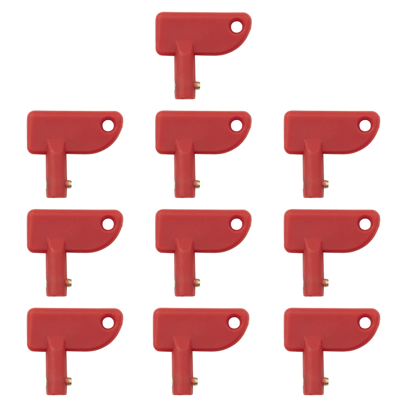 10 chiavi di ricambio per interruttore isolatore batteria Cut Off Power Kill Key per barche 100A 12v Auto Yacht Caravan modificato Interruttore batteria chiavi universali