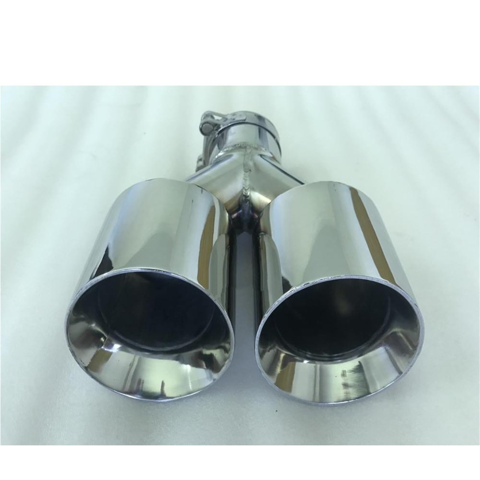 Car Silencer Uniwersalny podwójny tłumik rury wydechowej ze stali nierdzewnej modyfikacja akcesoriów samochodowych(54MM IN- 89MM OUT)