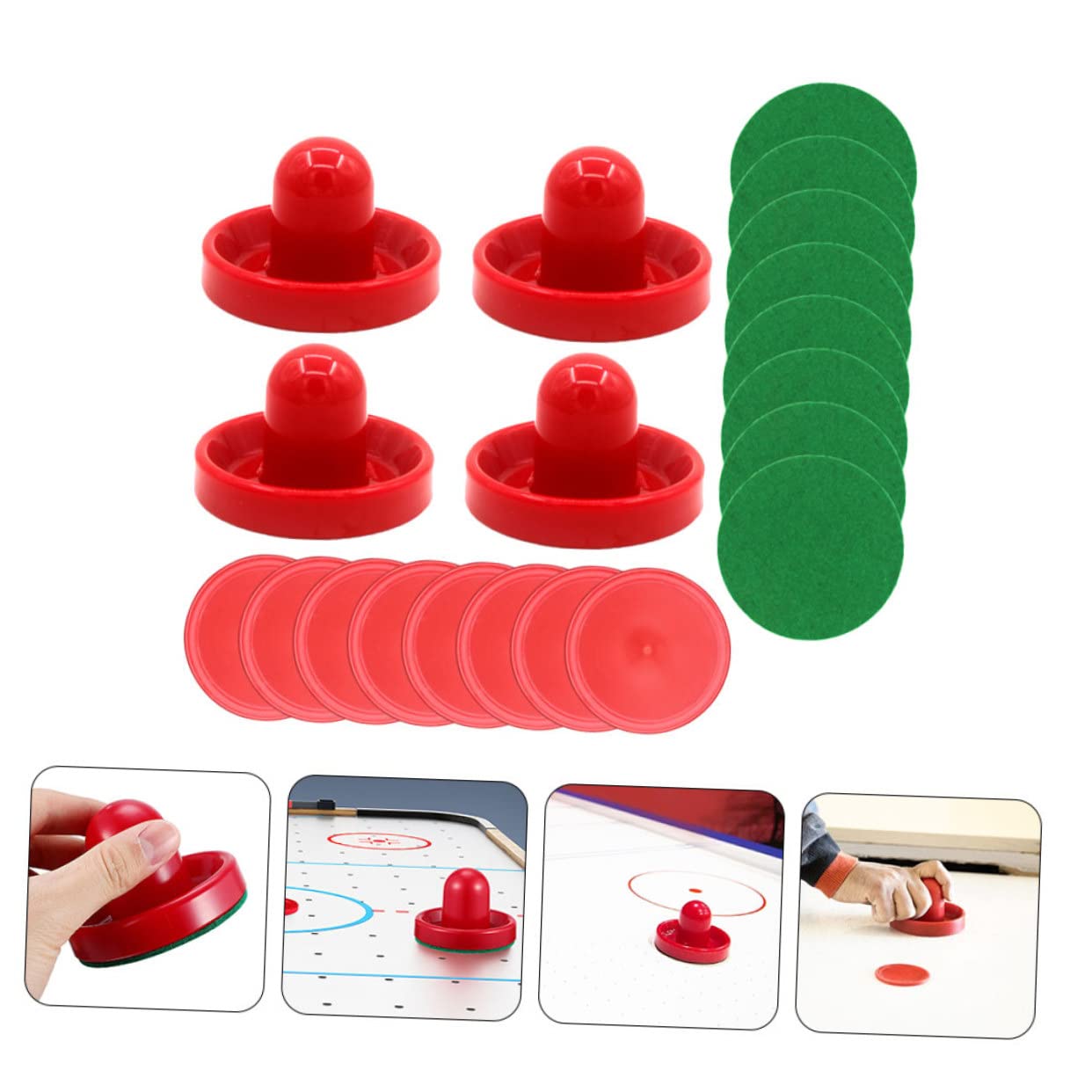 VANZACK 2ensembles Set De Palets Et Poussoirs De Hockey Aérien Accessoires De Table De Poussoirs Palets