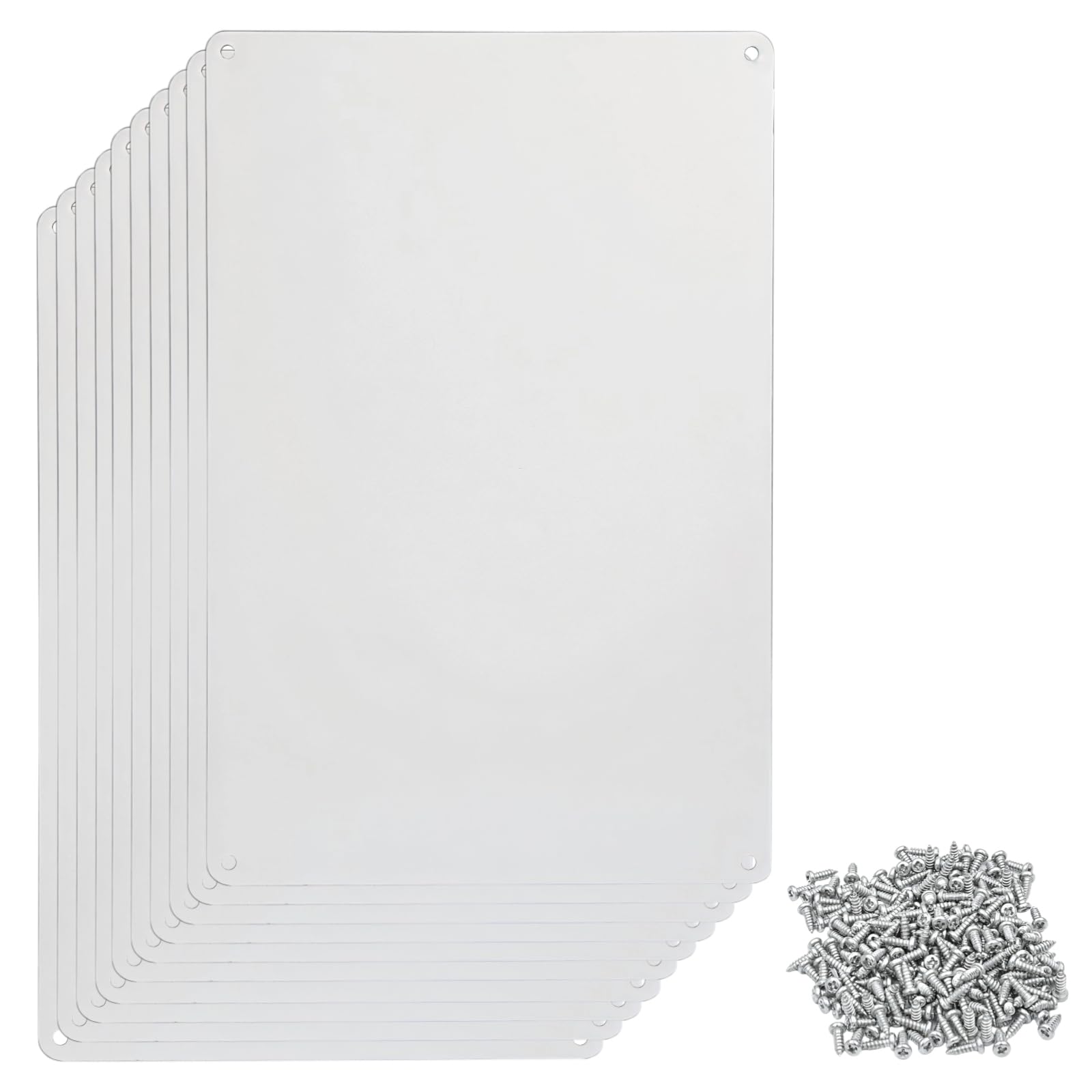 Confezione da 10 pezzi vuoti in alluminio a sublimazione con fori preforati e 40 viti, pannelli in metallo per stampa a trasferimento termico, insegne personalizzate e stampe fotografiche, 30 x 20 cm