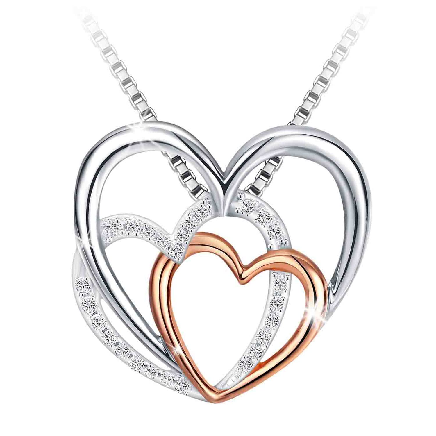 JRosee 925 Sterling Silver Pendant Necklace for Female Women Ladies Girls Gift Jewelry JR890