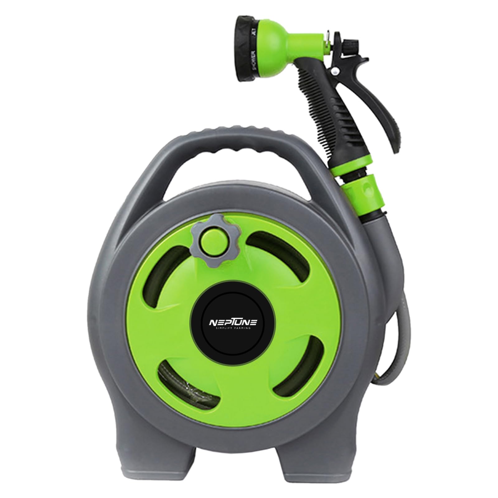 Neptune Simplify Farming Mini Garden Hose Reel Portable and Wall Mounted | 10M Heavy Duty Hose |Versatile 7-in-1 Spray Nozzle with Hose Connector | Ideal for Car Wash, Lawn Care & Household Watering-image-8