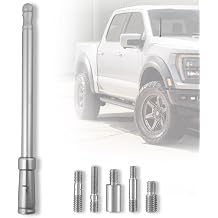 RECON Aluminum 8" Antenna Mast Style Fits OEM Factory Threaded Antenna Multiple Colors Brushed Aluminum