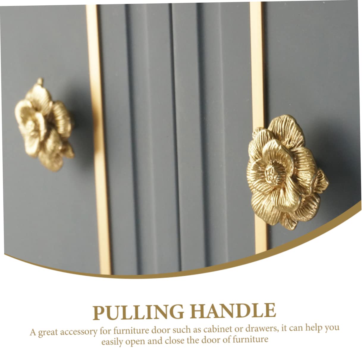 Housoutil 3 Maniglie Per Mobili in Rame Piccole Manopole Per Cassetti Maniglie Per Porte Di Mobili Maniglie Decorative A Forma Di Fiore Facili Da Installare Per Cassetti E Guardaroba.