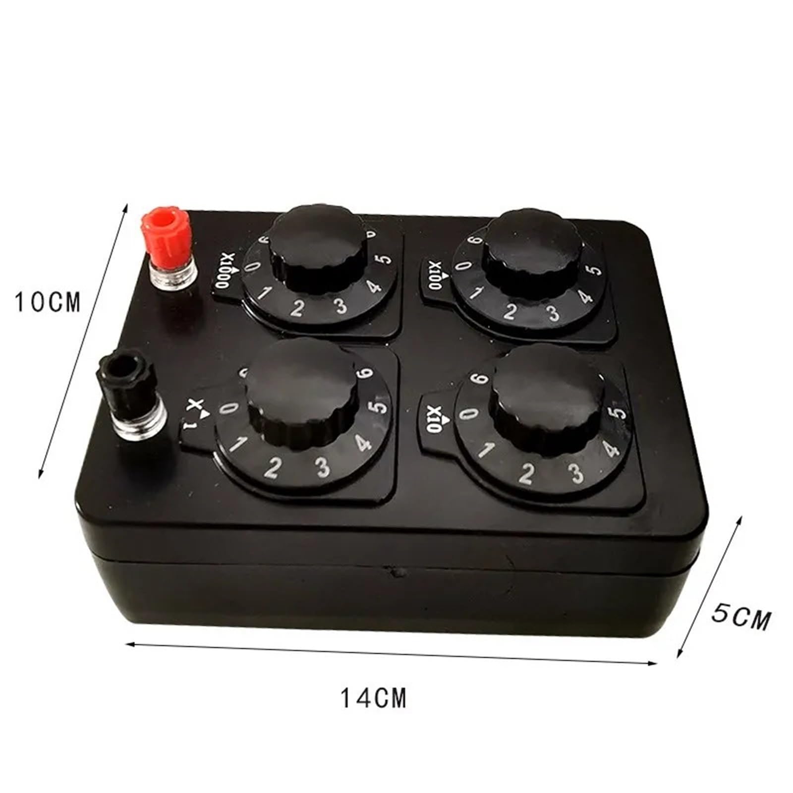 Regelwiderstände 1 Stücke 0-9999 Ohm Einfache Widerstandsbox Präzision Variable Jahrzehnt Widerstand Lehrinstrument