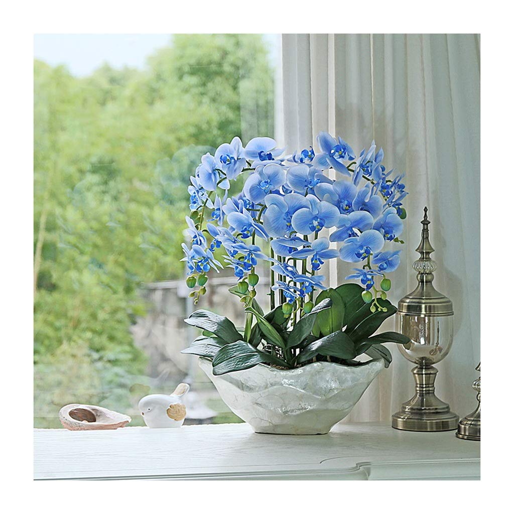 DFGHNBVC Artificial Flowers Faux Orchids Decoration Branches Silk Cloth Orchids Bonsai,Artificial Phalaenopsis Flowers In Flower Pot, Orchids Arrangement
