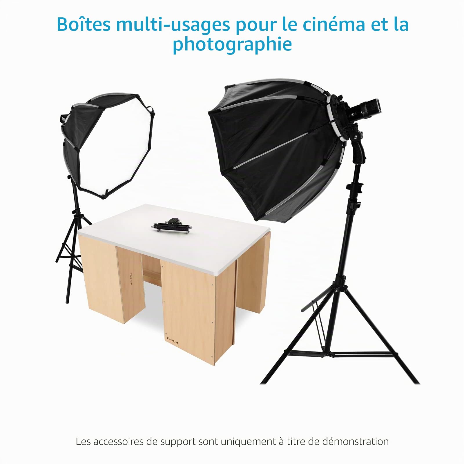 PROAIM AB-12 Ensemble de Boîtes APPL Emboîtables avec Support Baby Pin 5/8" | Construction robuste en contreplaqué pour caler, niveler, s’asseoir ou se tenir debout sur les plateaux et en studio.
