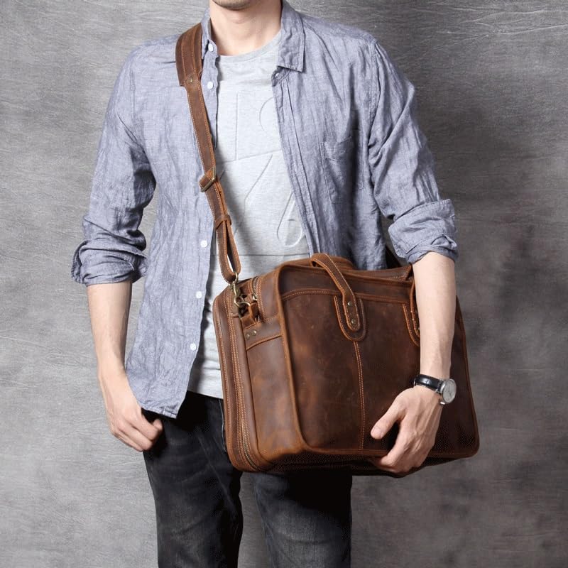 Vintage Travel Bag Handmade Laptop Bag Duffel Bag Business Documents4