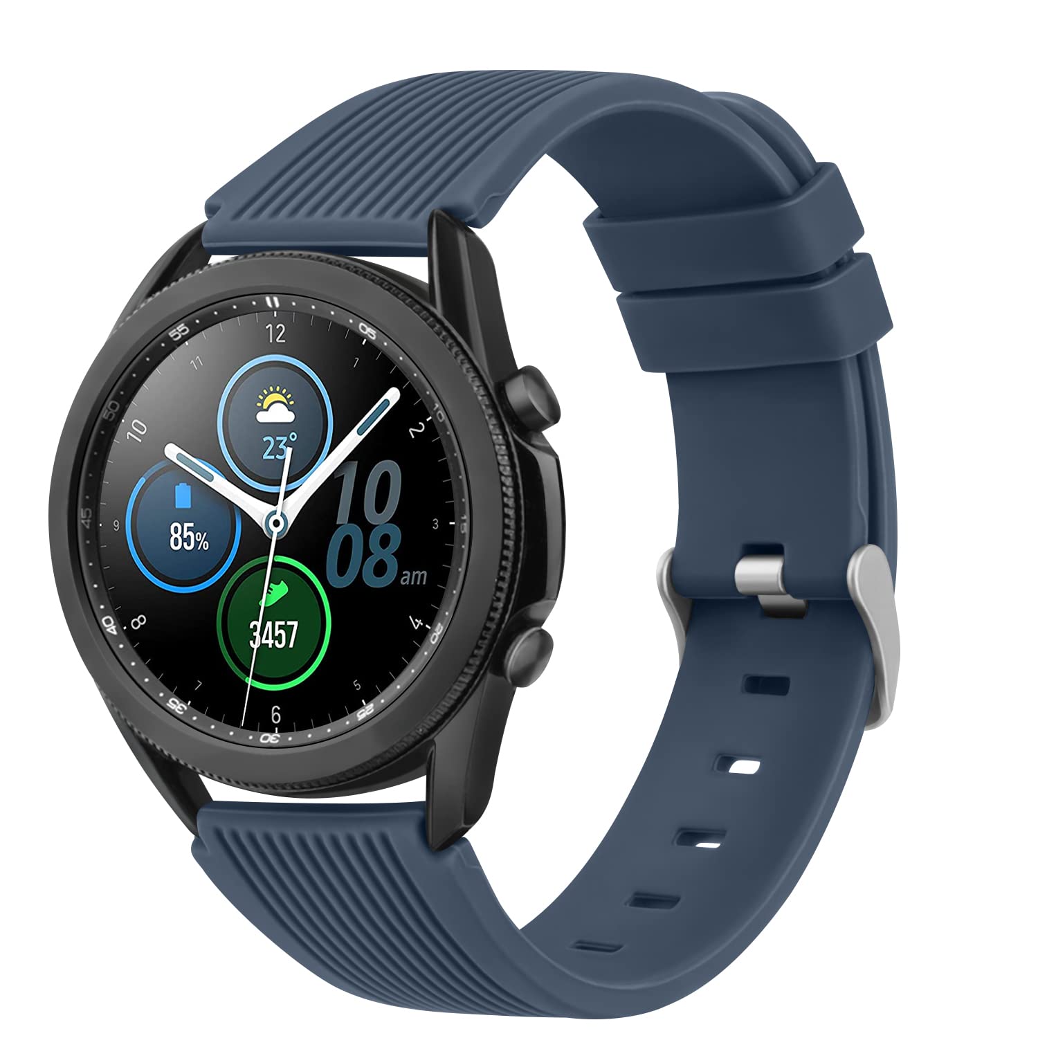 Tobfit 22mm Soft Vertical Grain Watch Strap Compatible for Amazfit GTR 2/2e/3/3 Pro/4, Replacement Silicone Strap for Amazfit Bip 5 (WATCH NOT INCLUDED)-Navy Blue (B0DCZGMN83) Amazon Price History, Amazon Price Tracker