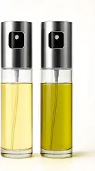 Kit 2 Borrifadores de Óleo e Azeite para Cozinha – Vidro 100 ml | Spray Ajustável com Controle de Gordura | Uso Culinário
