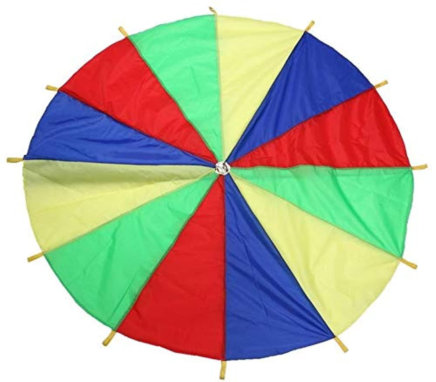 Kids Sports Outdoor Rainbow Umbrella Parachute Toy Parents Kids 2m Outing Camping Interactive Toy for Jump-Sack Ballute Play