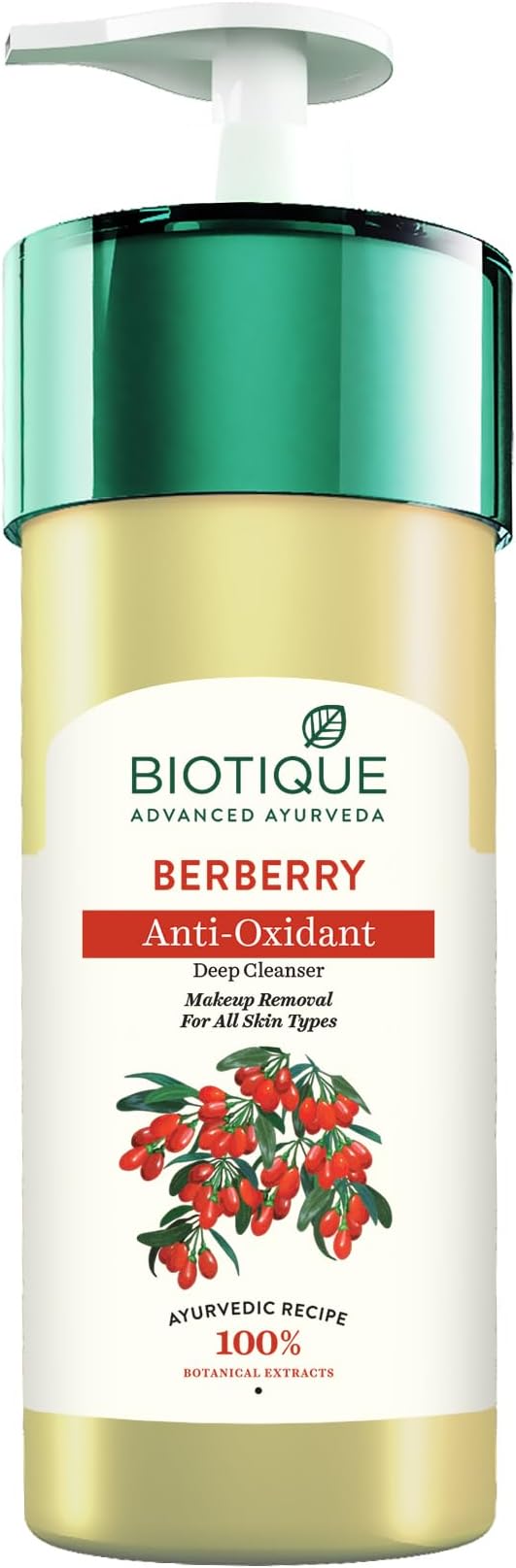 Biotique Berberry Hydrating Cleanser | Gentle & Deep Cleansing Face Wash | Helps Remove Dirt, Oil & Impurities | Hydrates, Refreshes & Soothes Skin | 800ml