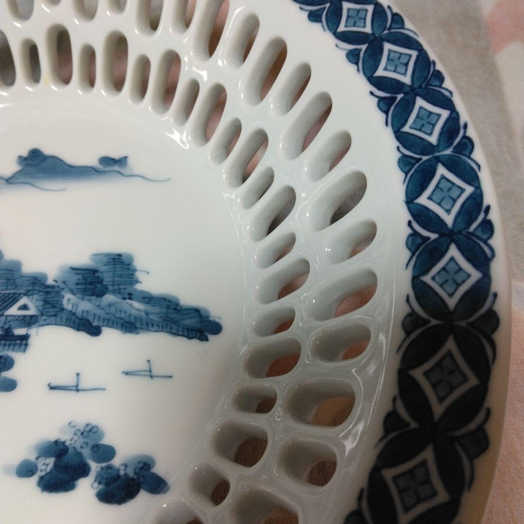 有田瑞峯窯 染付三つ足の 花輪鉢5客セット 有田焼 文三窯 小鉢 5点セット