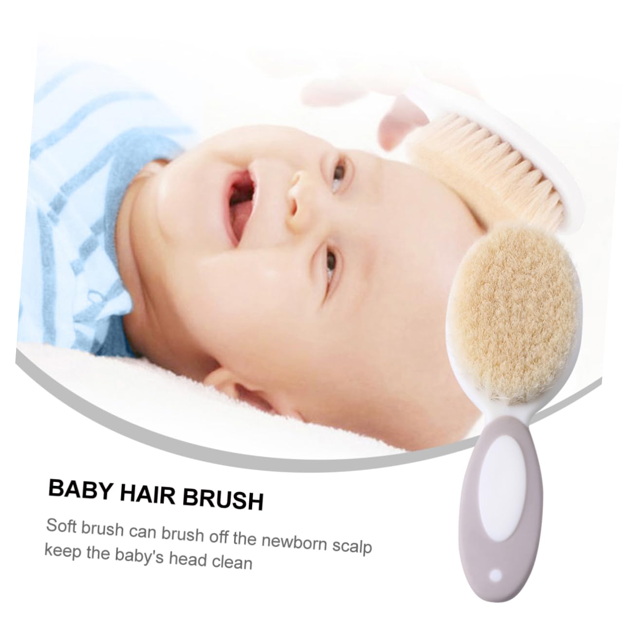 ifundom 2sets Material Hair Brush Infant Care Brush Set Soft Shower Hair Cleaning Comb 2pcs*2