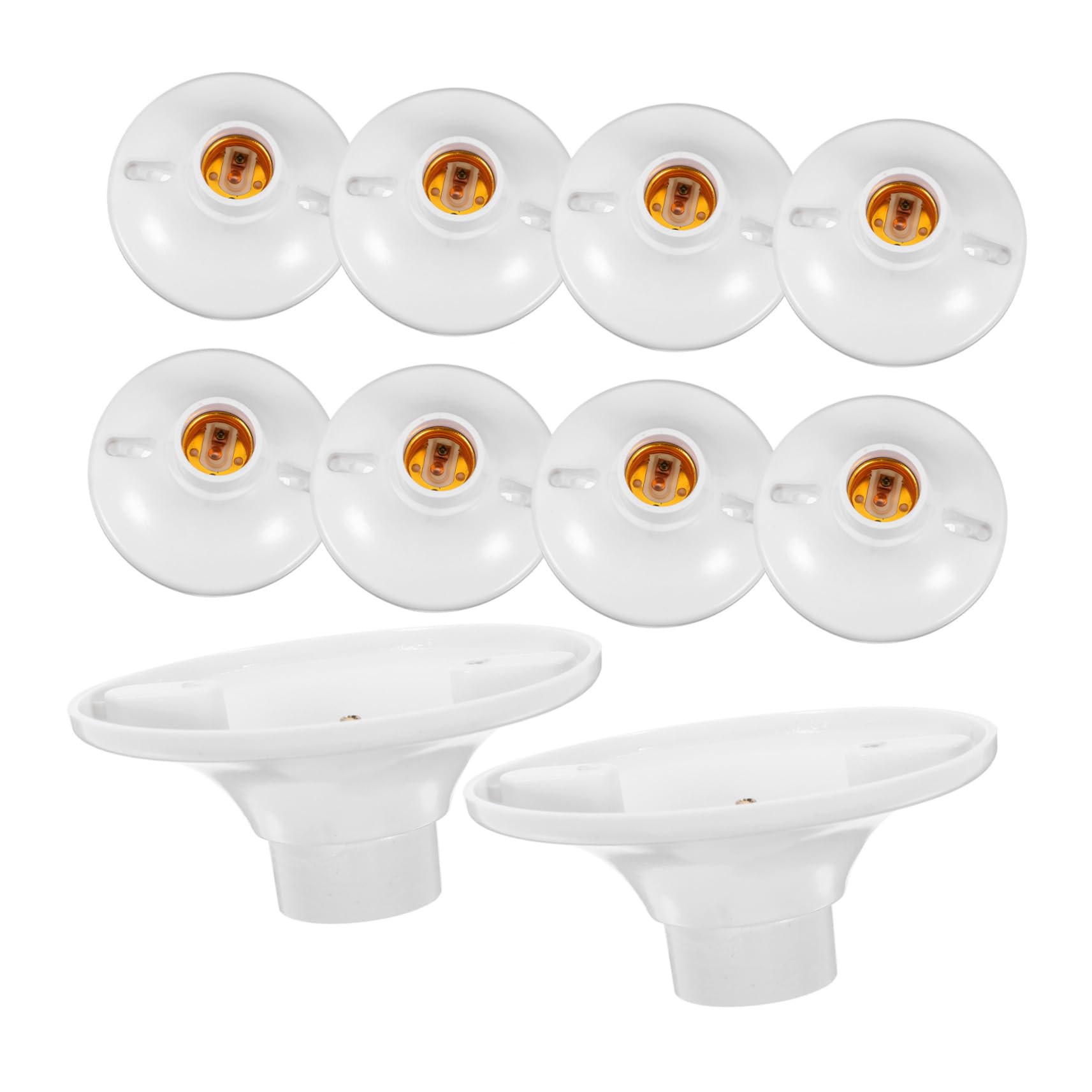 4 Ensembles Douille En Bakélite Decoration De Vis Douille De Lampe Plate Lampe Douille E Lampe Prise Douille E27 Support De Douille D'ampoule De Lampe Blanche 10 Pièces * 4
