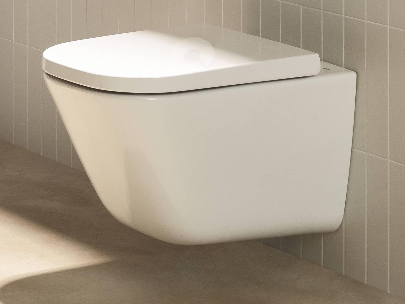 Roca,The Gap,ROUND - Taza suspendida Rimless con fijaciones ocultas y salida horizontal,Blanco,355mm x 540mm x 440mm,A3460NL000