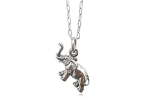 Sterling Silver Africa-Themed 3D Charm Pendant Necklace