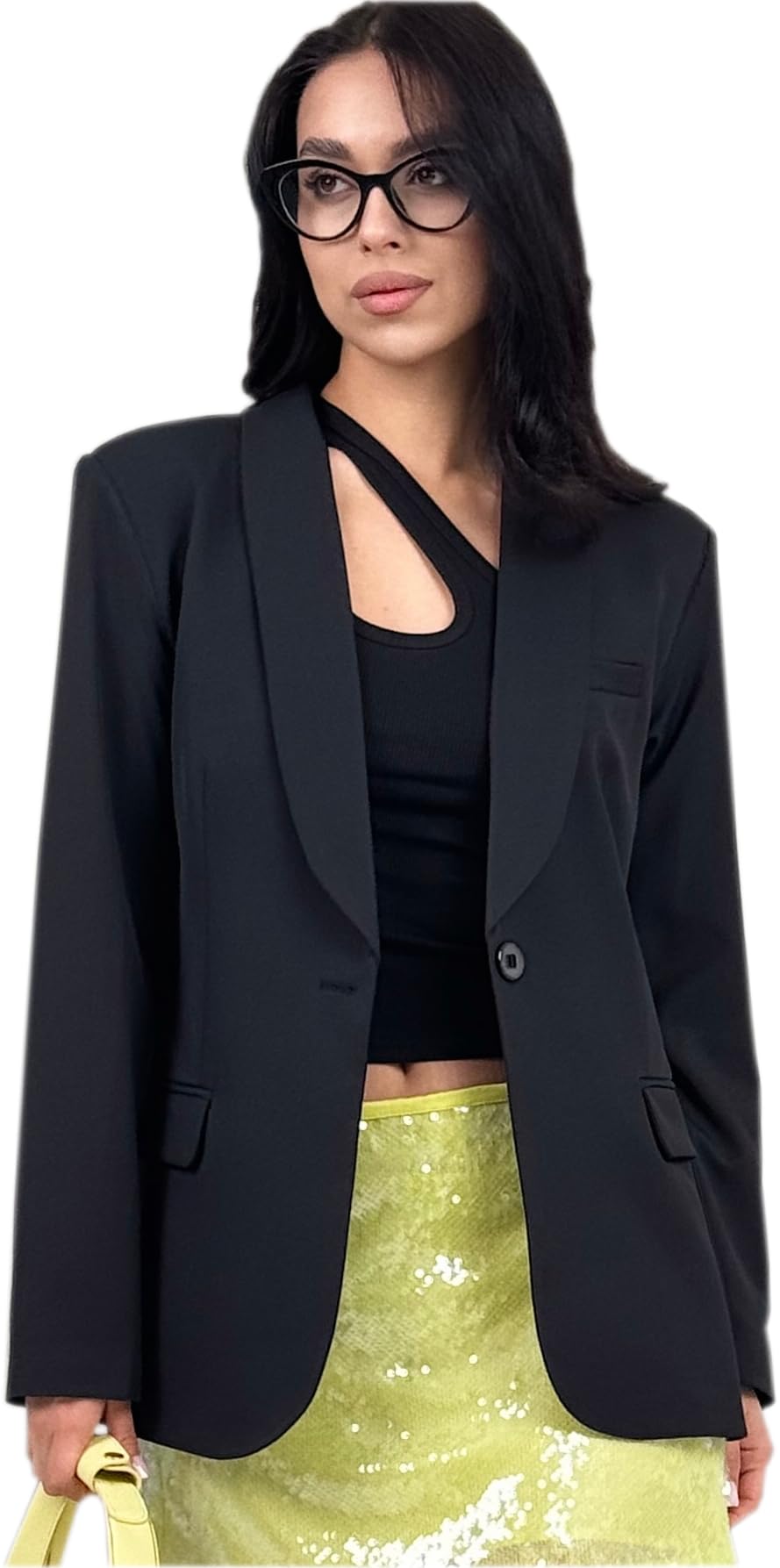 Womens Long Blazers for Work Slim Fit Jackets Casual Tailored Blazer for Women Business Office Lightweight Jacket