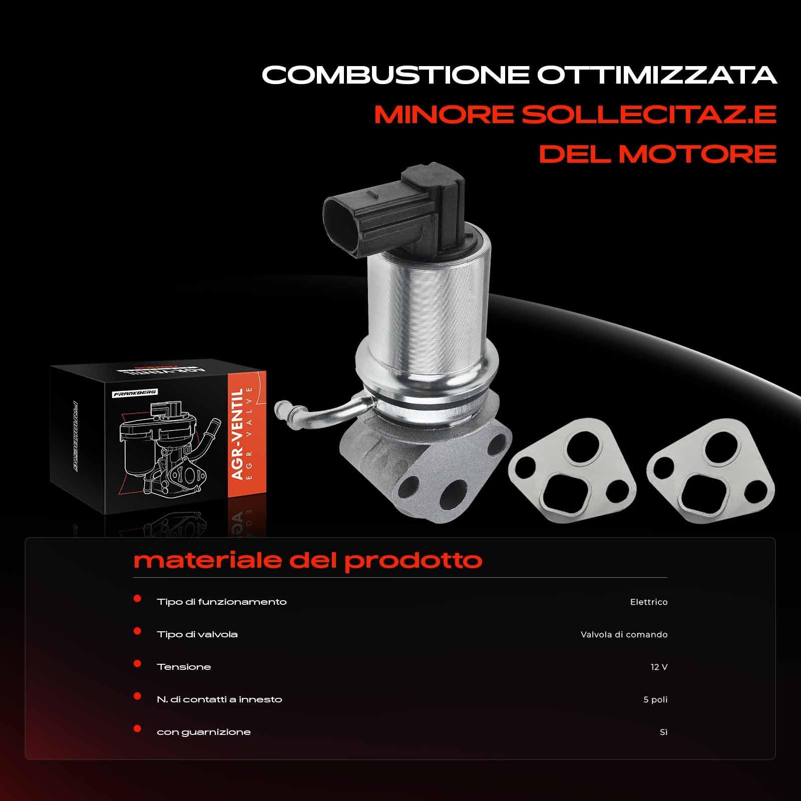 Frankberg Valvola EGR Benzina Compatibile con Golf IV 1J1 1.4L A2 8Z0 1.4L Golf IV Variantee 1J5 1.6L Polo 9A 9N 1.4L Golf IV Variantee 1J5 1.4L Replace# 7.22785.15.0
