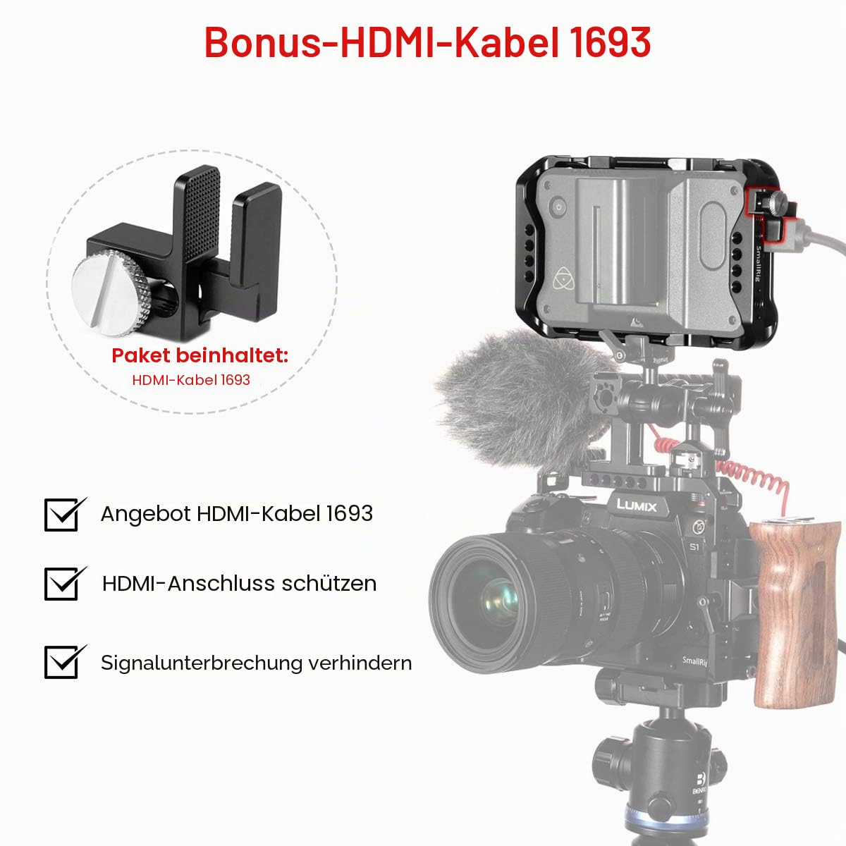 SMALLRIG Shinobi Cage AtomX 5" Cage Käfig für Atomos Shinobi - CMA2305