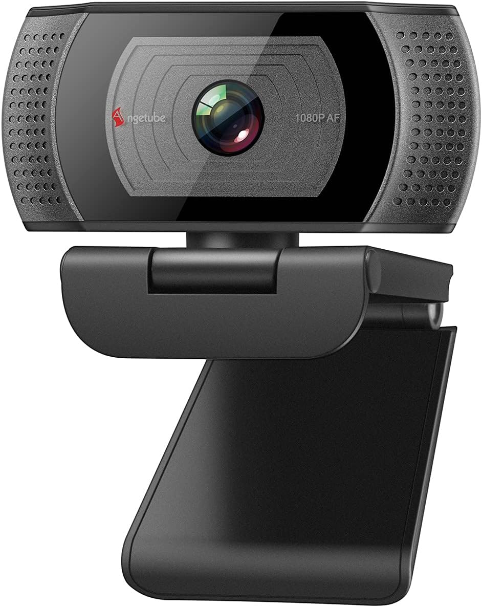 Angetube 1080P HD Webcam with Autofocus Built-in Microphone & Privacy Cover -Streaming Web Camera for Skype/Zoom/FaceTime/Hangouts - Control Software Included